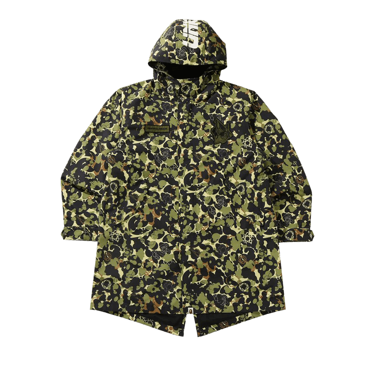 BAPE x Mo' Wax x Unkle Camo M-51 Hoodie Jacket 'Green'