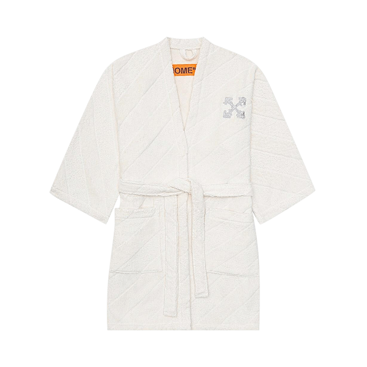 Off-White Arrow Leaves Bathrobe "Coconut White"