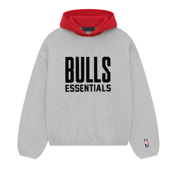 Fear of God Essentials x NBA Bulls Hoodie "Light Heather"