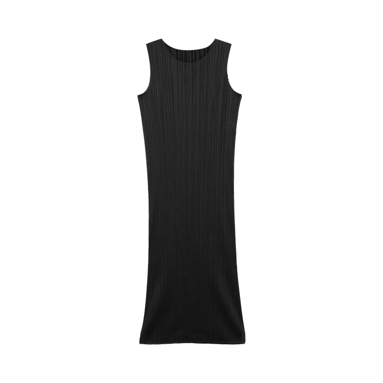Pleats Please Issey Miyake Basics Sleeveless Dress "Black"