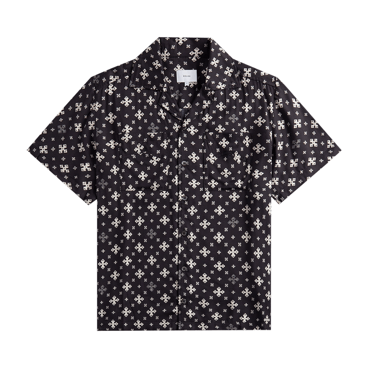 Rhude Cross Bandana Rayon Shirt "Black/White"