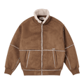 Palace Sherpa Faux Suede Funnel "Caked Brown"