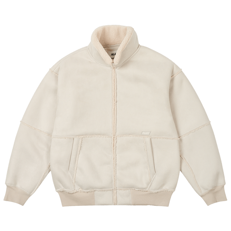 Palace Sherpa Faux Suede Funnel "Soft White"