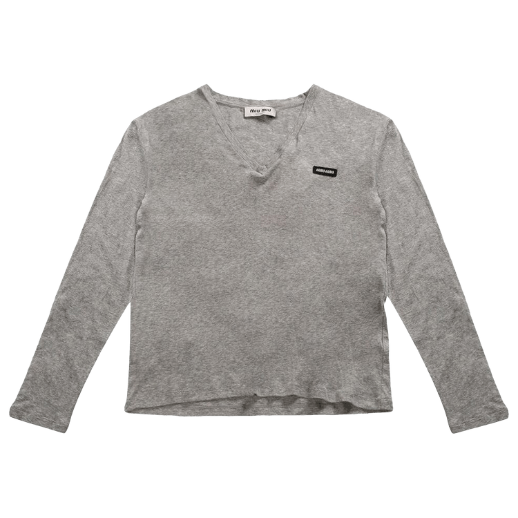 Miu Miu Jersey Polo Shirt "Grey"