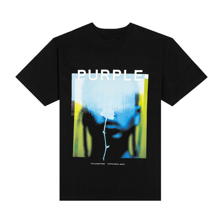 PURPLE BRAND HWT Jersey Flower Tee "Black"