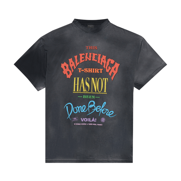 Balenciaga Not Been Done T-Shirt "Washed Out Black"