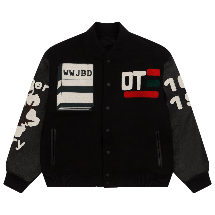 Denim Tears x Cactus Plant Flea Market Cactus Tears Varsity Jacket "Black"
