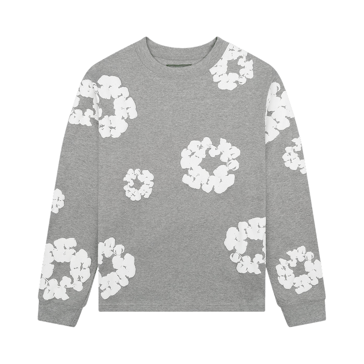 Denim Tears Long-Sleeve Wreath Tee "Grey"
