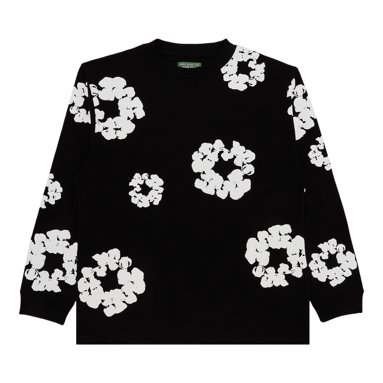Denim Tears Long-Sleeve Wreath Tee "Black"