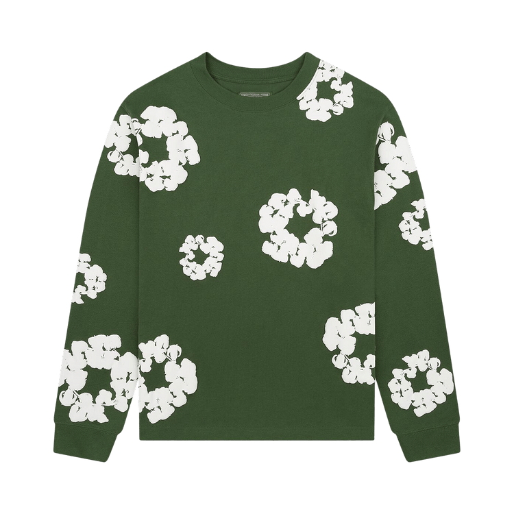 Denim Tears Long-Sleeve Wreath Tee "Green"