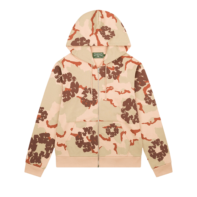 Denim Tears The Wreath Zip Hoodie "Brown Camo"