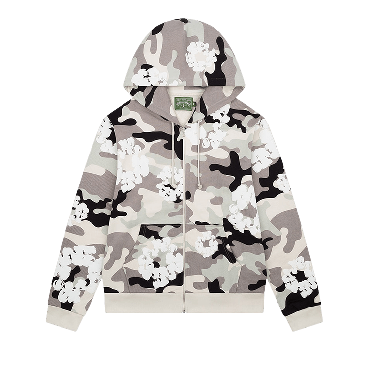 Denim Tears The Wreath Zip Hoodie "White Camo"