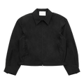 Amomento Cropped Zip-Up Jumper "Black"