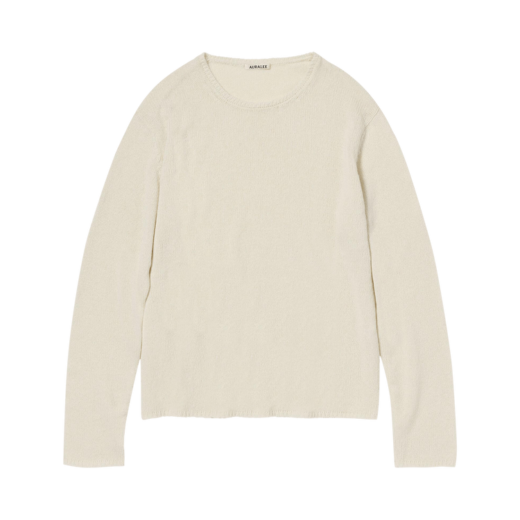 Auralee Summer Cashmere Knit "Ivory White"