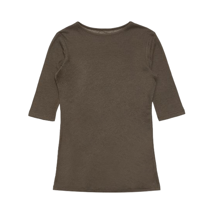 Amomento Round Short-Sleeve T-Shirts "Brown"