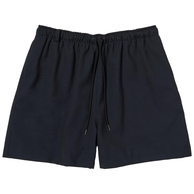 Auralee Wool Kid Mohair Hop Sack Shorts "Dark Navy"
