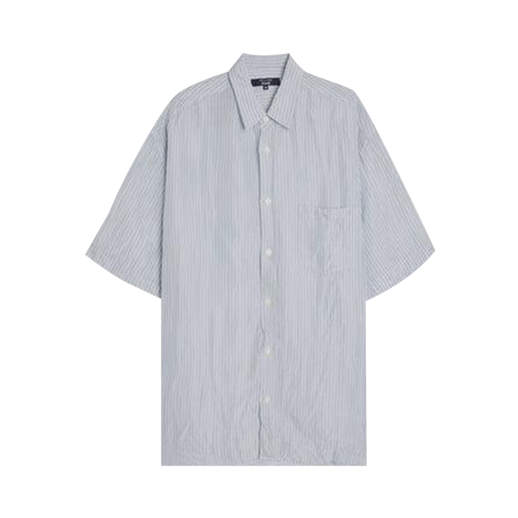 Comme des Garçons Homme Plus Cupra Stripes Garment Treated Shirt "White/Sax/Navy"