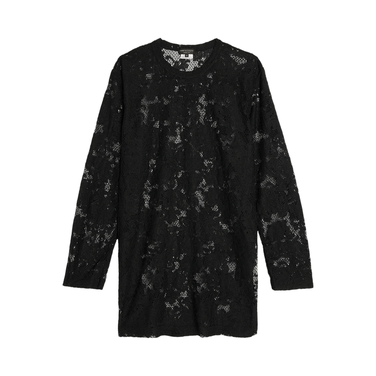 Comme des Garçons Homme Plus Polyester Raschel Lace 2 Garment Washed T-Shirt "Black"