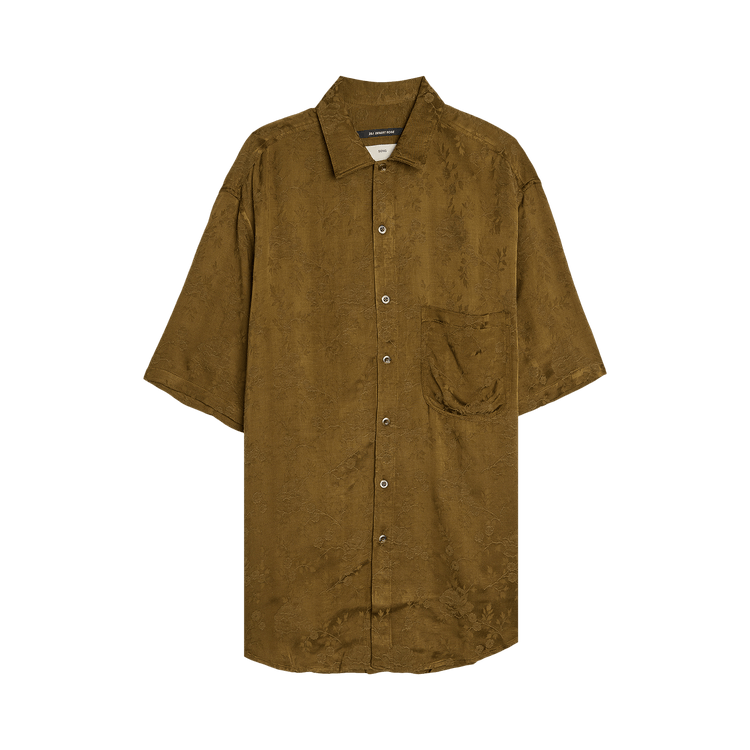 Song for the Mute Antique Floral Short-Sleeve Oversized Shirt "Khaki"