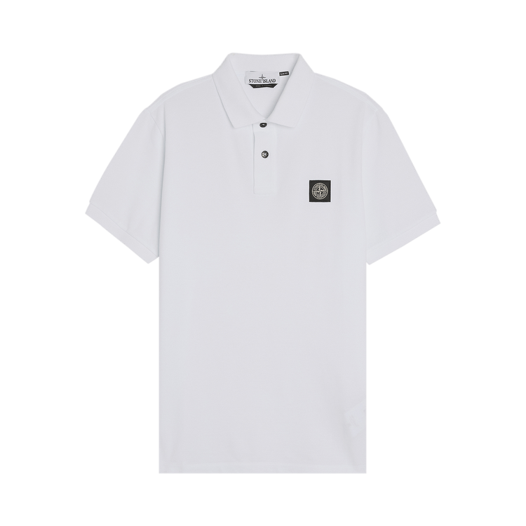 Stone Island Compass Patch Logo Polo "White"