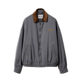 Miu Miu Velvet Collared Chambray Jacket "Grey"