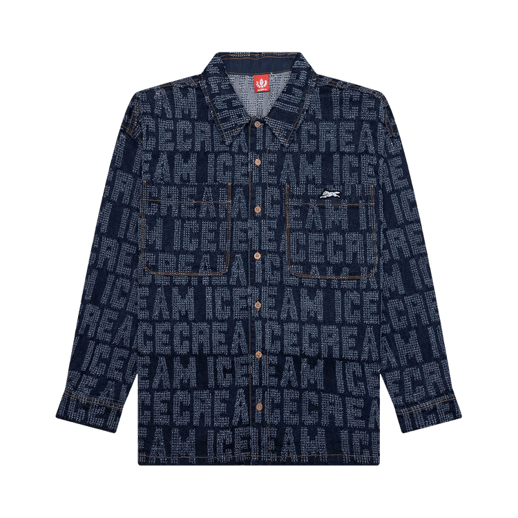 Icecream Oversized Echo Long-Sleeve Shirt "Blue Moon"