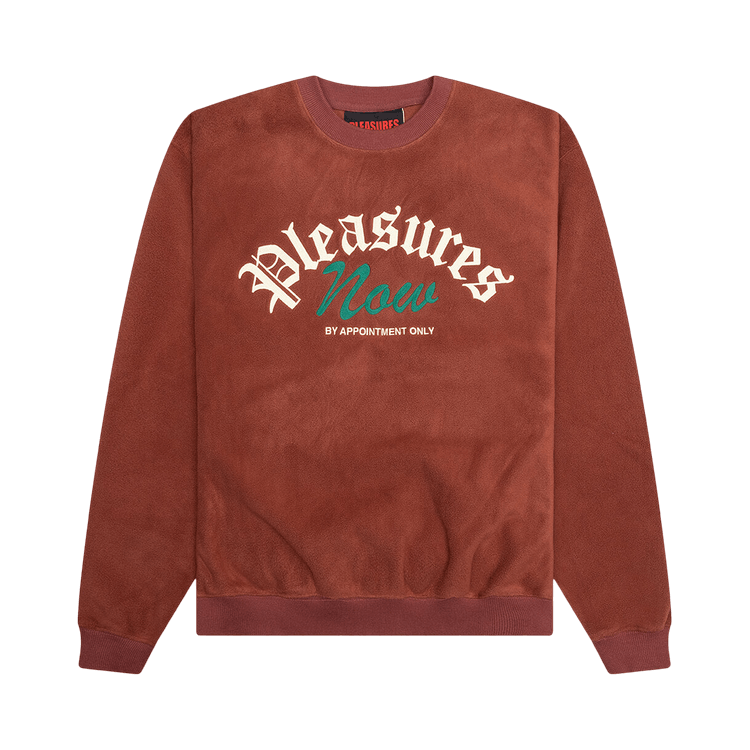 Pleasures Appointment Fleece Crewneck "Brown"