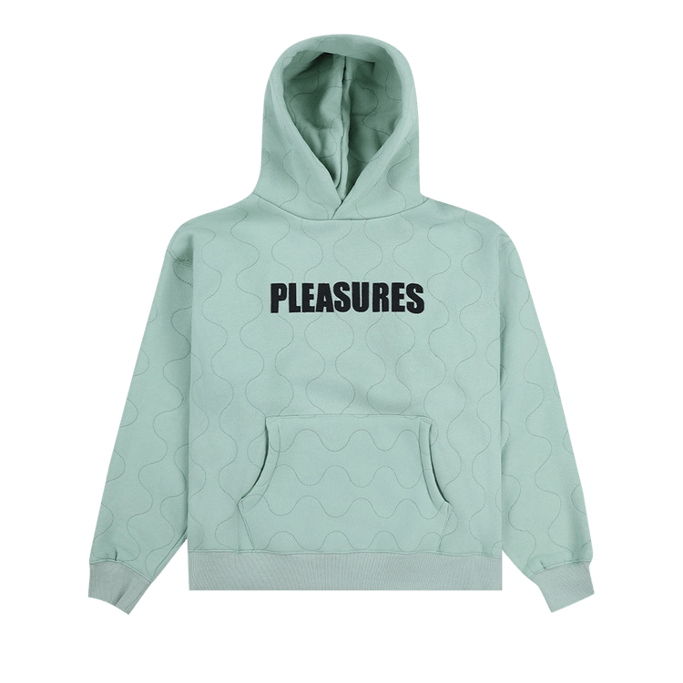Pleasures Wave Quilted Hoodie "Matcha"