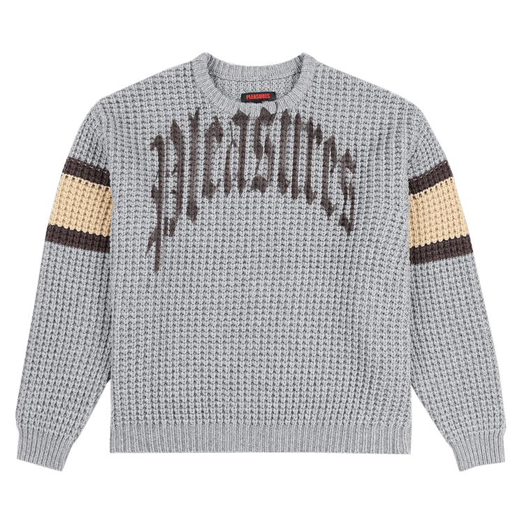 Pleasures Twitch Chunky Knit Sweater "Heather Grey"