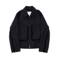 Song for the Mute Crop Patch Pocket Jacket "Black"