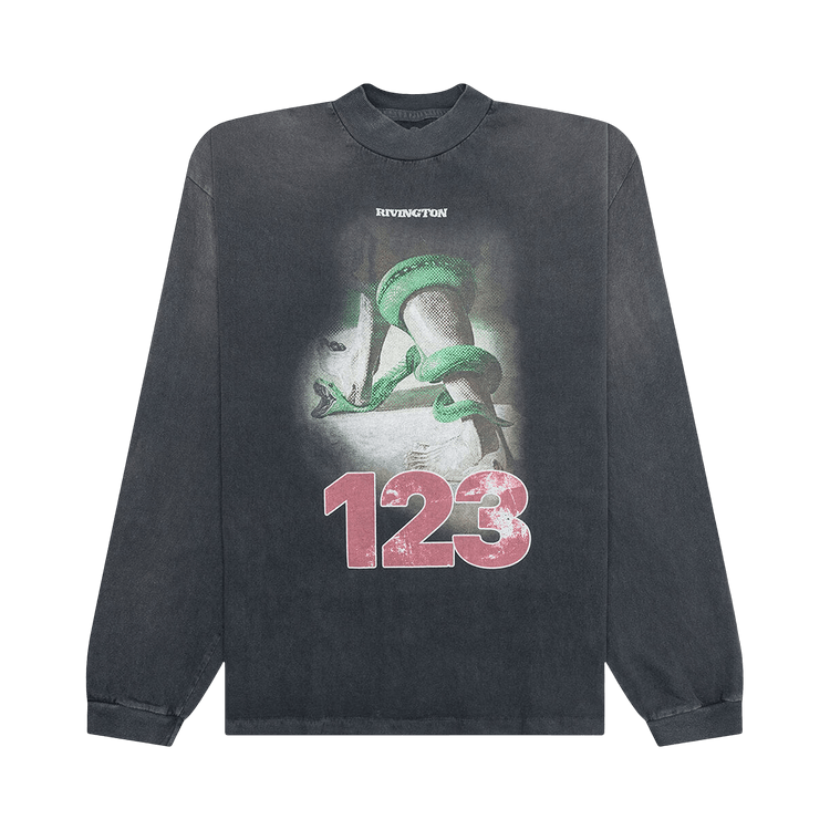 RIVINGTON roi Rebis Inri Snake Long-Sleeve T-Shirt "Vintage Black"