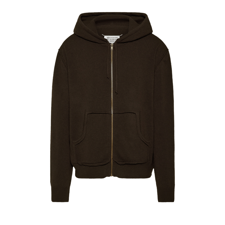 Maison Margiela Zipped Hoodie "Dark Brown"