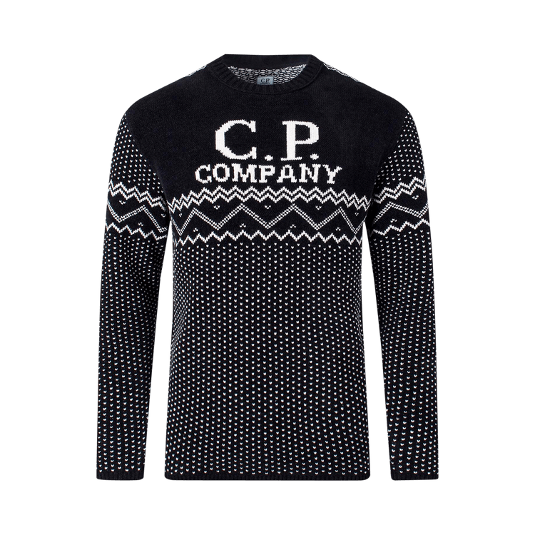 C.P. Company Chenille Jacquard Knitted Jumper "Black"