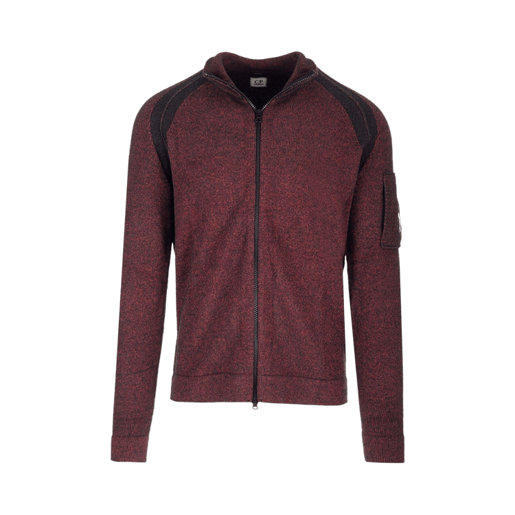 C.P. Company Zip Up Wool Cardigan "Red"
