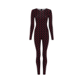 Marine Serre Moon Printed Jersey Catsuit "Black/Red"