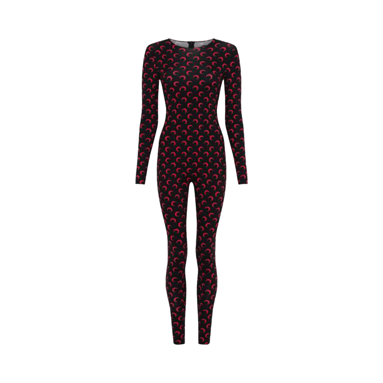 Marine Serre Moon Printed Jersey Catsuit "Black/Red"