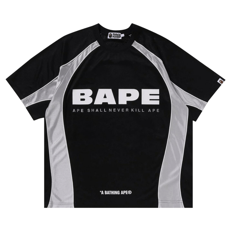 BAPE Solid Camo Jacquard Multilogo Relaxed Fit Football Jersey "Black"