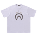 BAPE Chain Stitch Shark Relaxed Fit Tee "White"