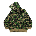 BAPE ABC Camo Rayon Relaxed Fit Shark Full Zip Hoodie "Green"