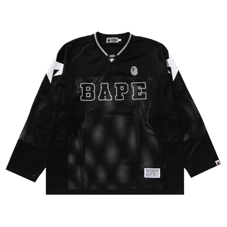 BAPE Line Camo Multilogo Relaxed Fit Football Jersey "Black"