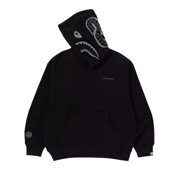 BAPE Shark Logo Relaxed Fit Pullover Hoodie "Black"