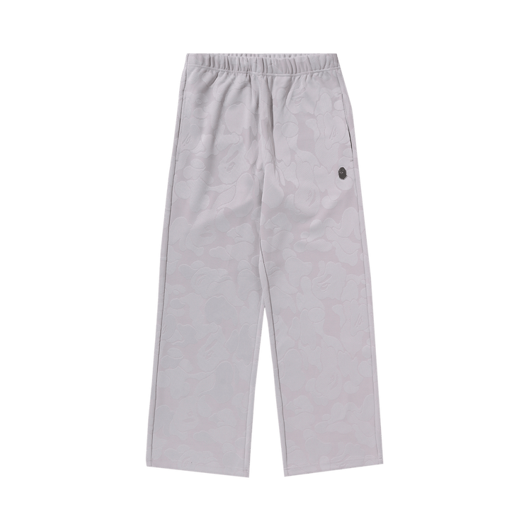 BAPE Solid Camo Jacquard One Point Wide Pants "Grey"