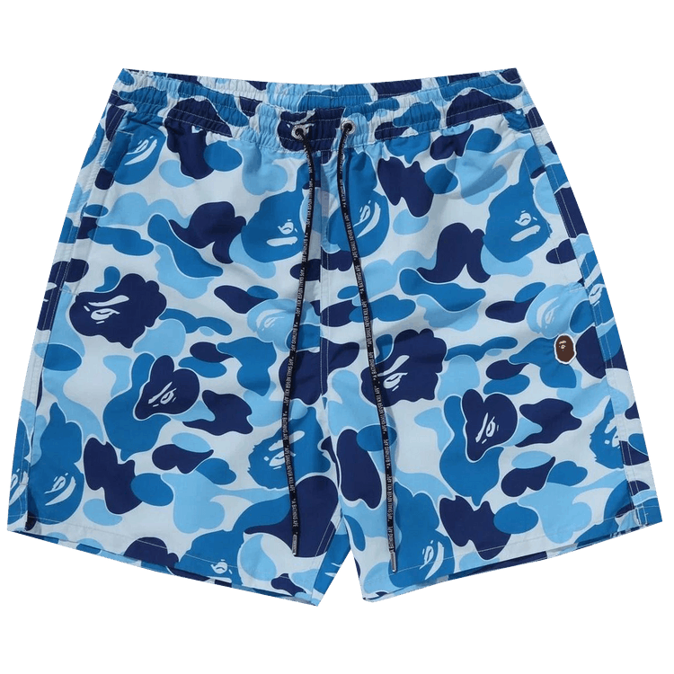 BAPE ABC Camo One Point Relaxed Fit Water Shorts "Blue"