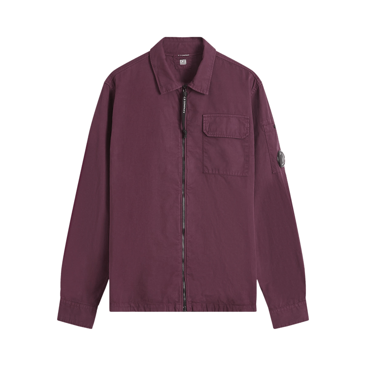 C.P. Company Organic Gabardine Zipped Overshirt "Potent Purple"