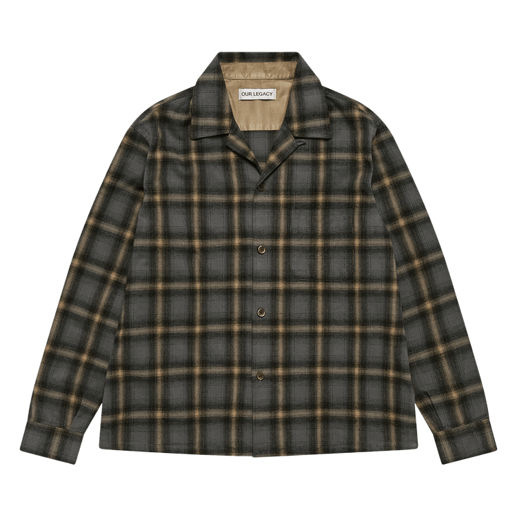 Our Legacy Heusen Hairy Flannel Shirt "Oyster Check"