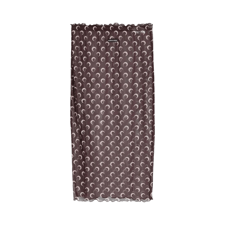 Marine Serre Recycled Moon Mesh Midi Skirt "Brown"