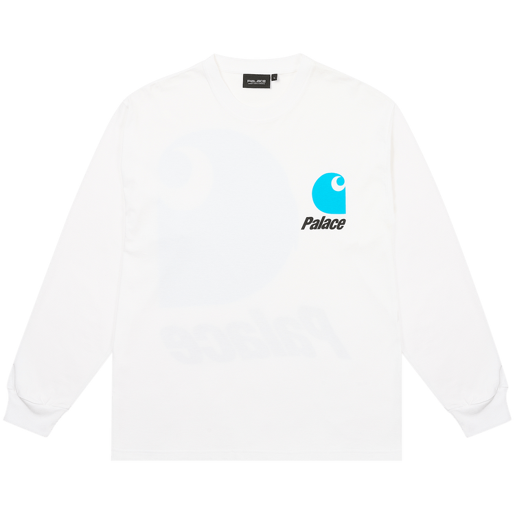 Palace x Carhartt WIP Logo Long-Sleeve "White"