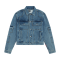 Sp5der Denim V3 Truck Jacket "Light Wash Denim"