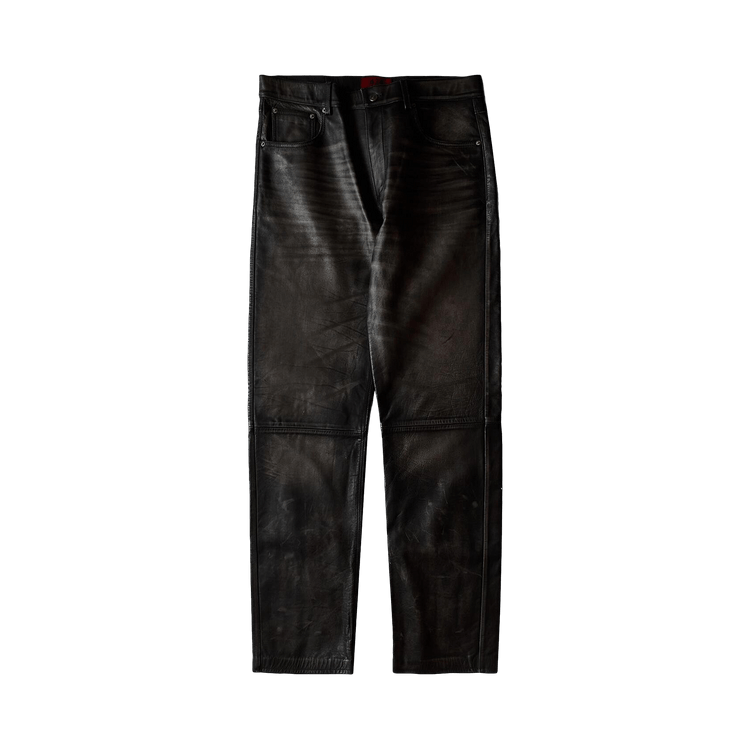 424 Leather Jeans "Black"