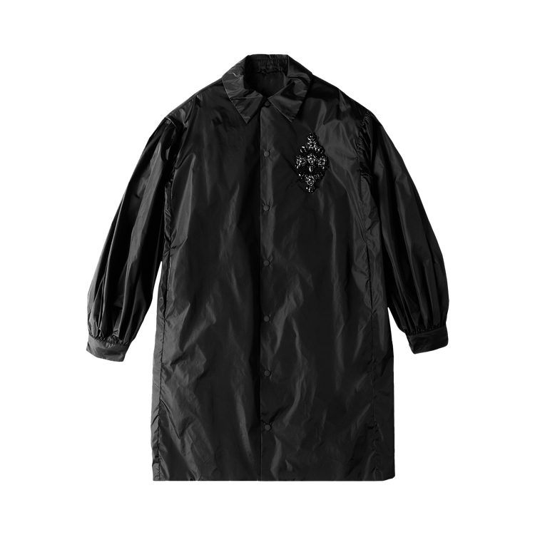 Simone Rocha Embellished Long Puff Sleeve Utility Coat "Black/Jet"